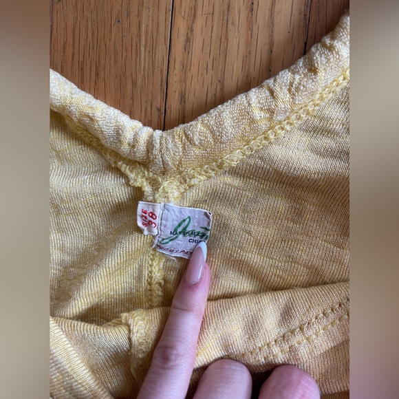 40s Vintage Jantzen Yellow Terry Cloth One Piece Bathing suit. - Picture 5 of 13